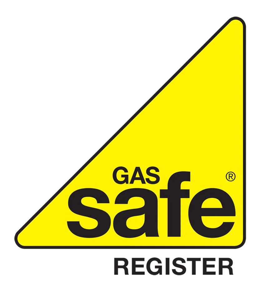 a yellow sign that says gas safe register